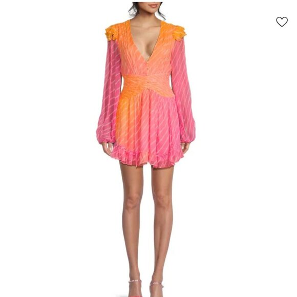 Rococo Sand Evie Cinched Mini Dress in Rainbow NWT - Picture 2 of 11